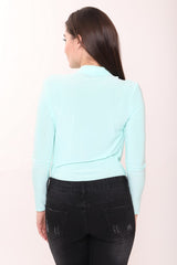 Soft-Touch Wrap Front Bodysuit