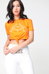 Love Sign Print Crop Top