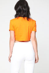 Love Sign Print Crop Top