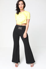 Buckle Front High Waist Trousers