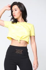 Love Sign Print Crop Top