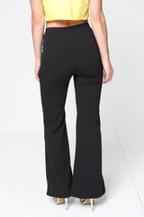 Buckle Front High Waist Trousers