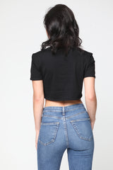 Love Sign Print Crop Top