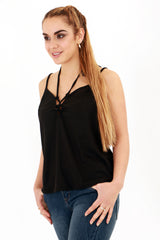 Lace Up Ribbed Cami Top