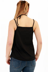Lace Up Ribbed Cami Top