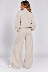 Textured Wide-Leg Lounge Co-Ord Set