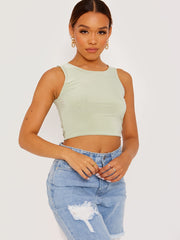 Slinky Cropped Vest Top