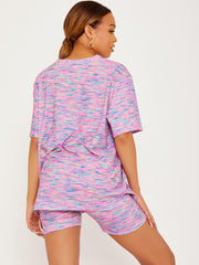 Multi-farbige übergroße Top- und Shorts-Co-ordte