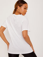 Camiseta impresa gráfica feroz