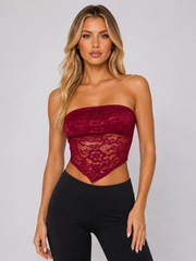 Lace Bandeau Crop Top