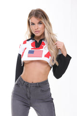 USA Print Crop Top