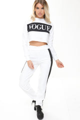 Vogue Crop Top en Trouser Loungewear