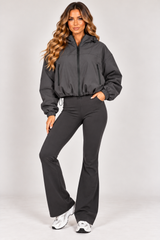 Hooded Zip-Up Windbreaker Jacket