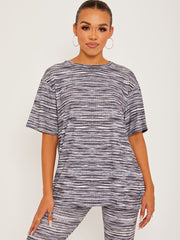 Multi Coloured Oversized Top & Flared Trouser Co-ord