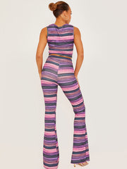 New Multi Coloured Flared Trouser