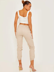 Cuffed Hem Cargo Trousers