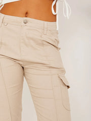 Cuffed Hem Cargo Trousers