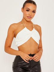 Goldkettenhalter Crop Top