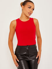 Slinky Racer Back Sleeveless Bodysuit