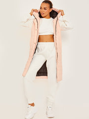 Longline Padded Hooded Gilet