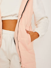 Longline Padded Hooded Gilet