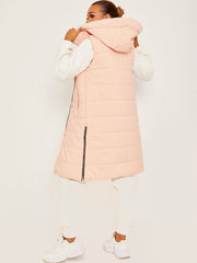 Longline Padded Hooded Gilet