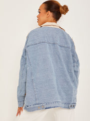 Contrast Colour Block Denim Jacket
