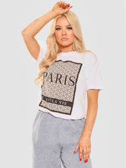 Geometric Paris Graphic Printed T-Shirt