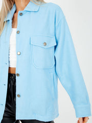 Einfache klassische dicke Hemdjacke Shacket