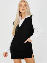 Knitted Jumper Shirt Dress