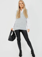 Knitted Jumper Shirt Dress