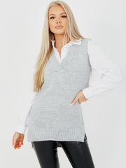 Knitted Jumper Shirt Dress