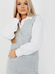 Knitted Jumper Shirt Dress