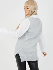 Knitted Jumper Shirt Dress