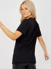 Glitzer Luxusgrafik-gedrucktes T-Shirt