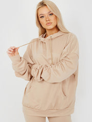 Ruched Sleeve Hoodie & Flared Trouser Co-ord