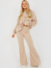 Ruched Sleeve Hoodie & Flared Trouser Co-ord