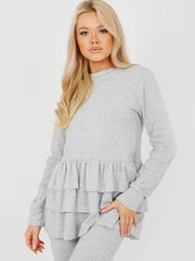 Triple Layered Frill Ribbed Co-ord