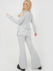 Triple Layered Frill Ribbed Co-ord