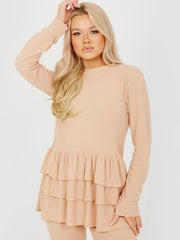 Triple Layered Frill Ribbed Co-ord