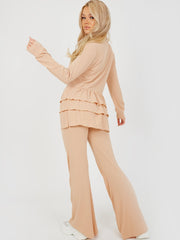 Triple Layered Frill Ribbed Co-ord