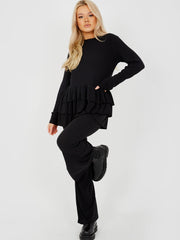 Triple Layered Frill Ribbed Co-ord