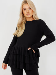 Triple Layered Frill Ribbed Co-ord