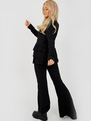 Triple Layered Frill Ribbed Co-ord