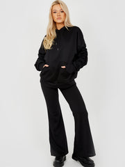 Ruched Sleeve Hoodie & Flared Trouser Co-ord