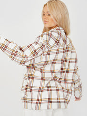 Classic Thick Colour Block Checked Shirt Jacket Shacket