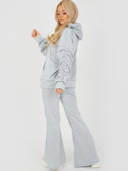 Ruched Sleeve Hoodie & Flared Trouser Co-ord