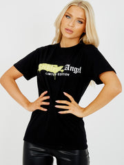 Reckless Angel Graphic Printed T-Shirt