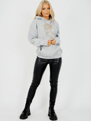 Glittered Dragon Fleeced Hoodie