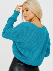 Distressed Chunky Knit Button Front Cardigan